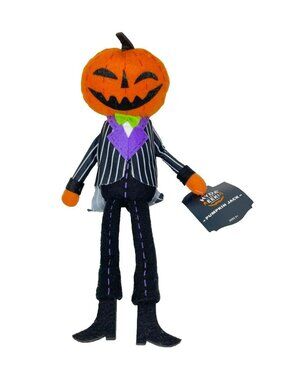 Hyde And Eek! 11.5" Felt Pumpkin Jack Halloween Decor Sitting Figure